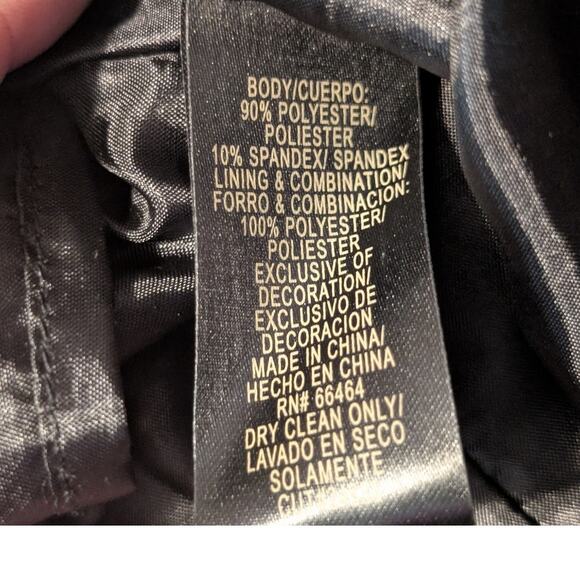 Sandra Darren NWT Black Velvet Satin Rhinestone Tie Cap Sleeve Formal Top  Sz 12 - Picture 7 of 11